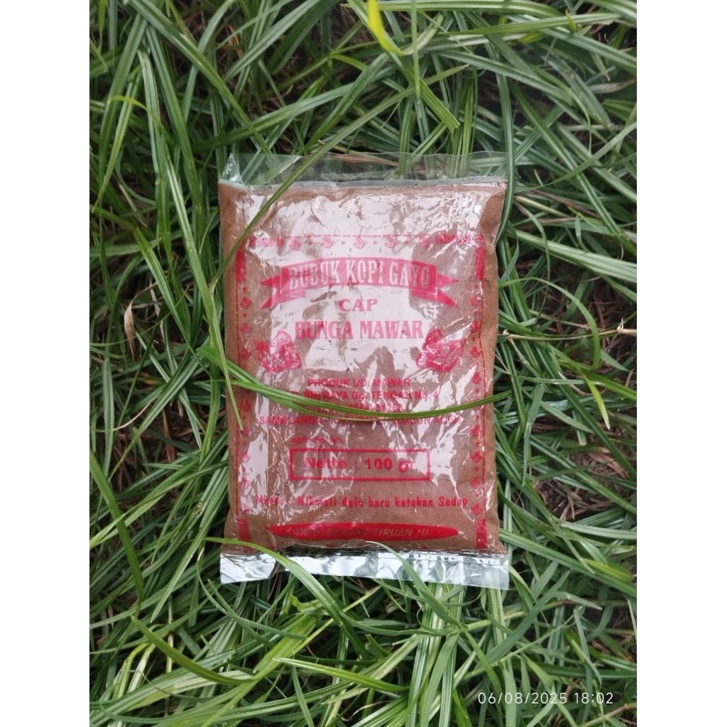 

100Gr Bubuk Kopi Murni Halus Gayo Cap Bunga Mawar