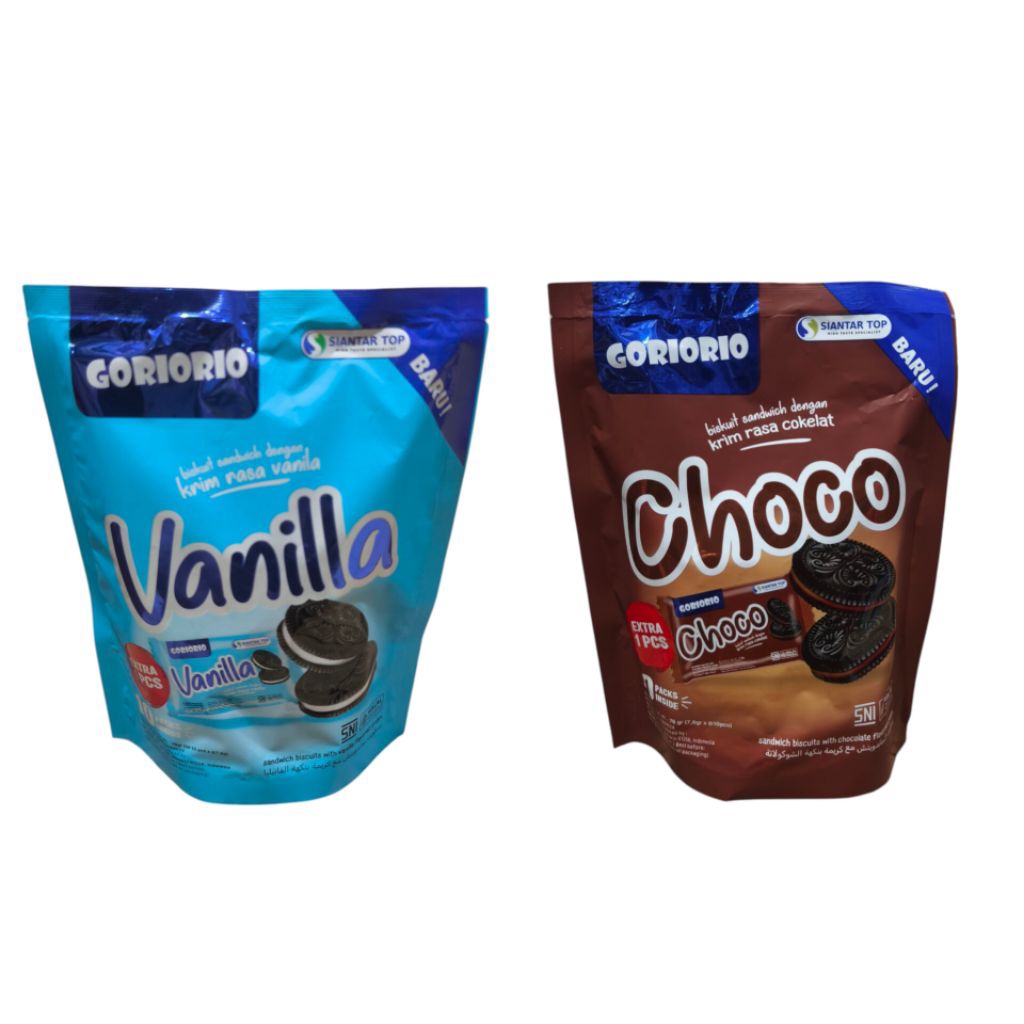 

Gorio Rio Biskuit isi Krim Kemasan Pouch isi 10pcs