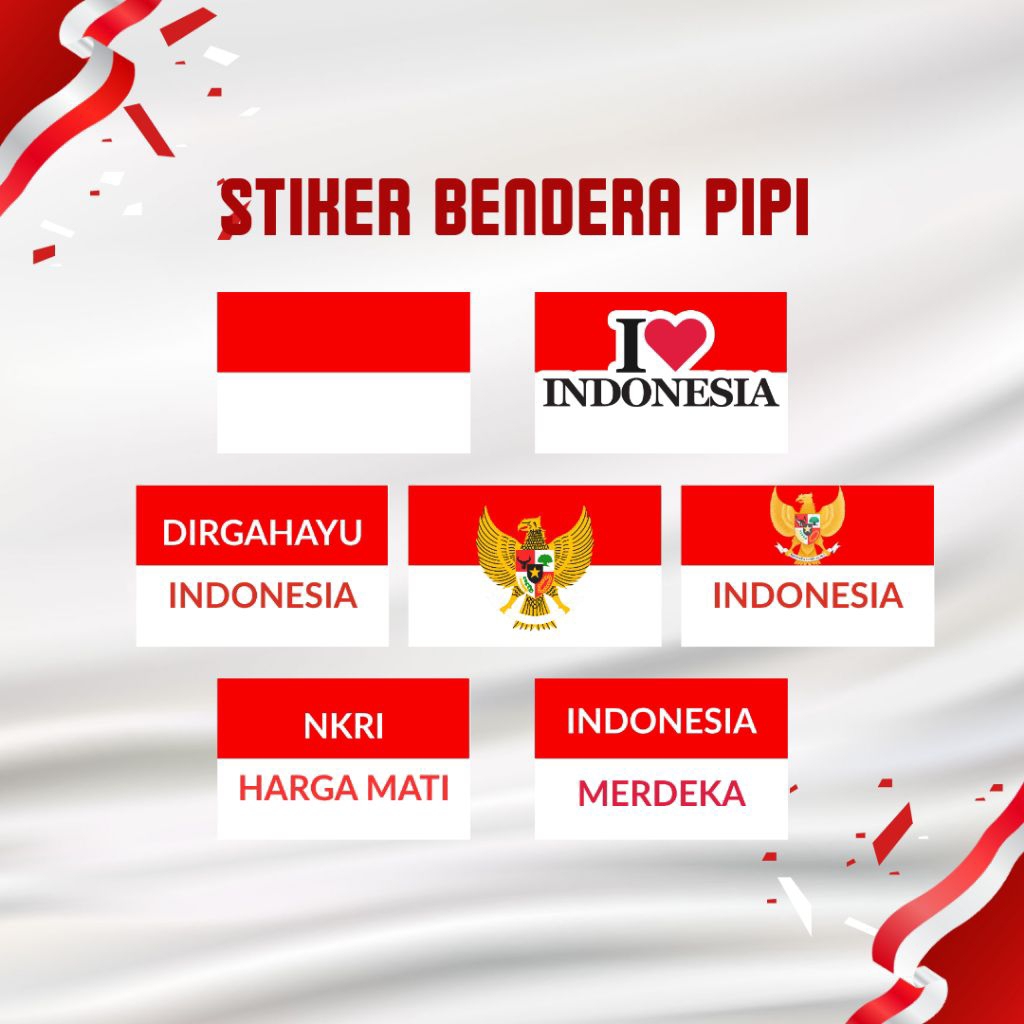 

STIKER BENDERA PIPI MERAH PUTIH STIKER BENDERA AGUSTUSAN