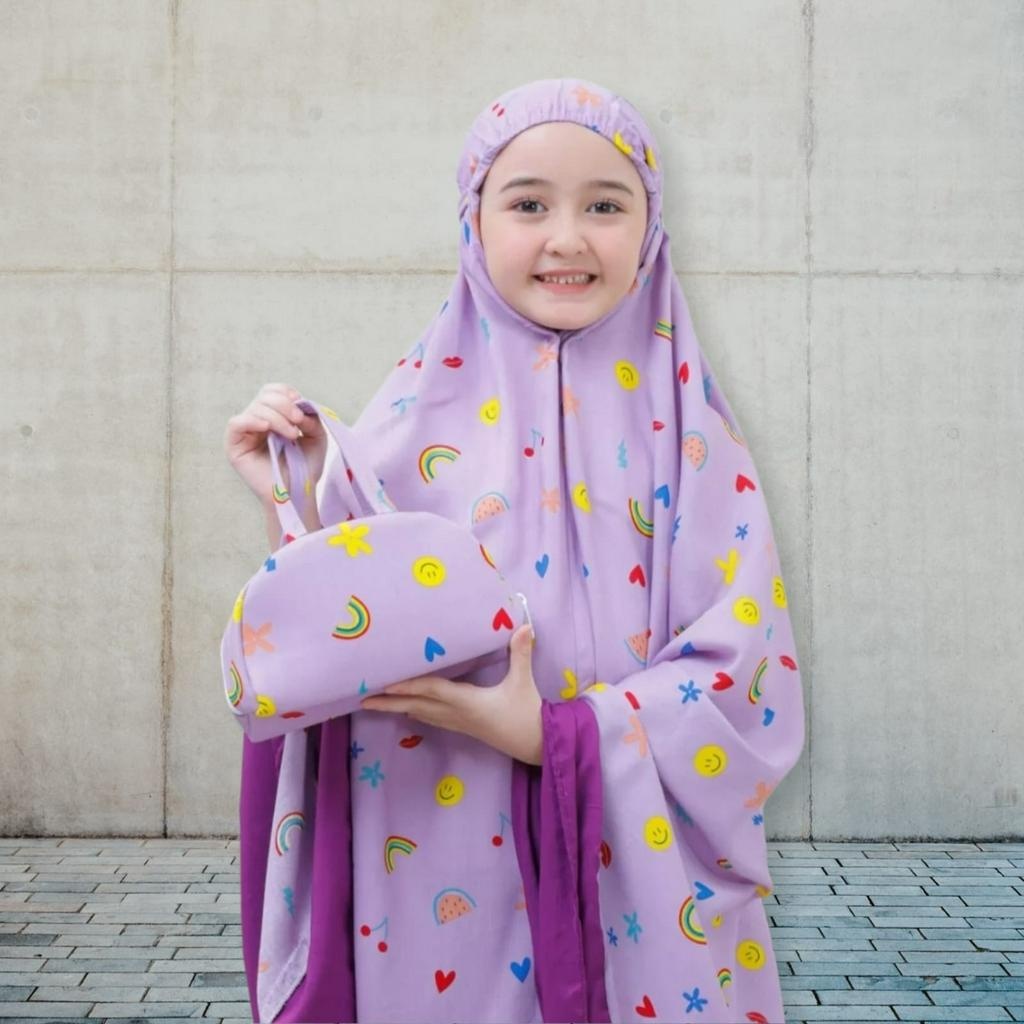 Mukena Anak Perempuan Katun Mikro Motif Premium | Mukena Anak Anak Umur 9 12 Tahun