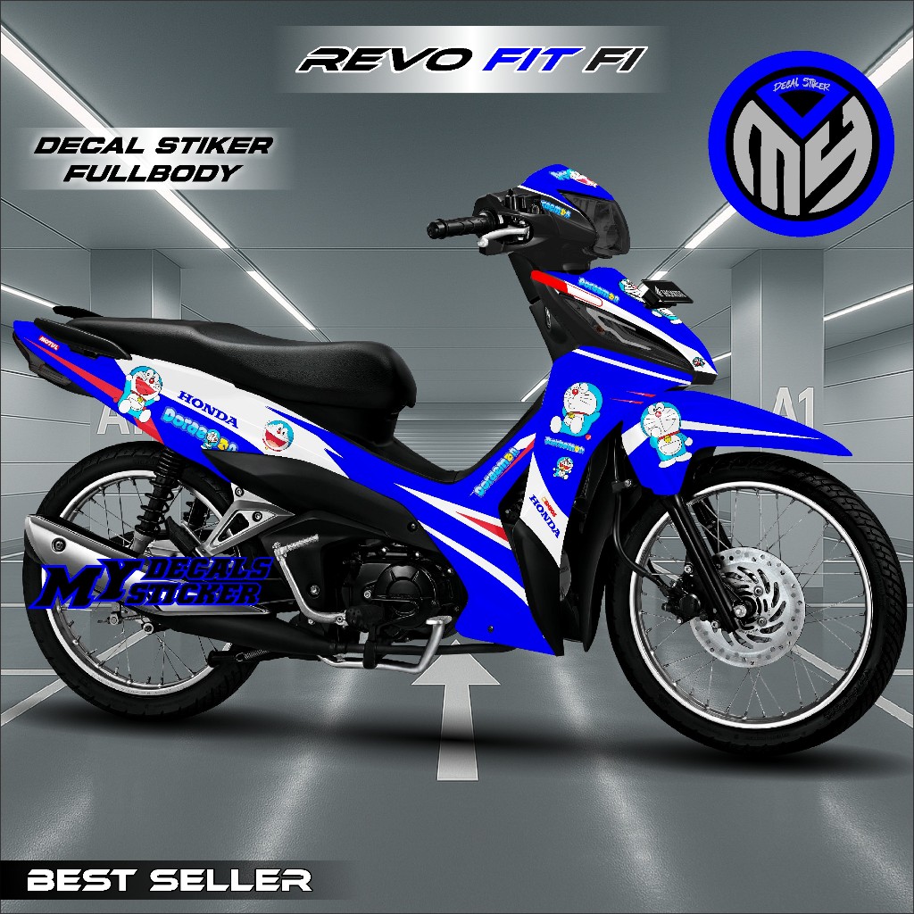 BISA COD Decal Stiker Revo Fit Full Body Variasi Doraemon - Sticker Striping Revo Fit Fullbody