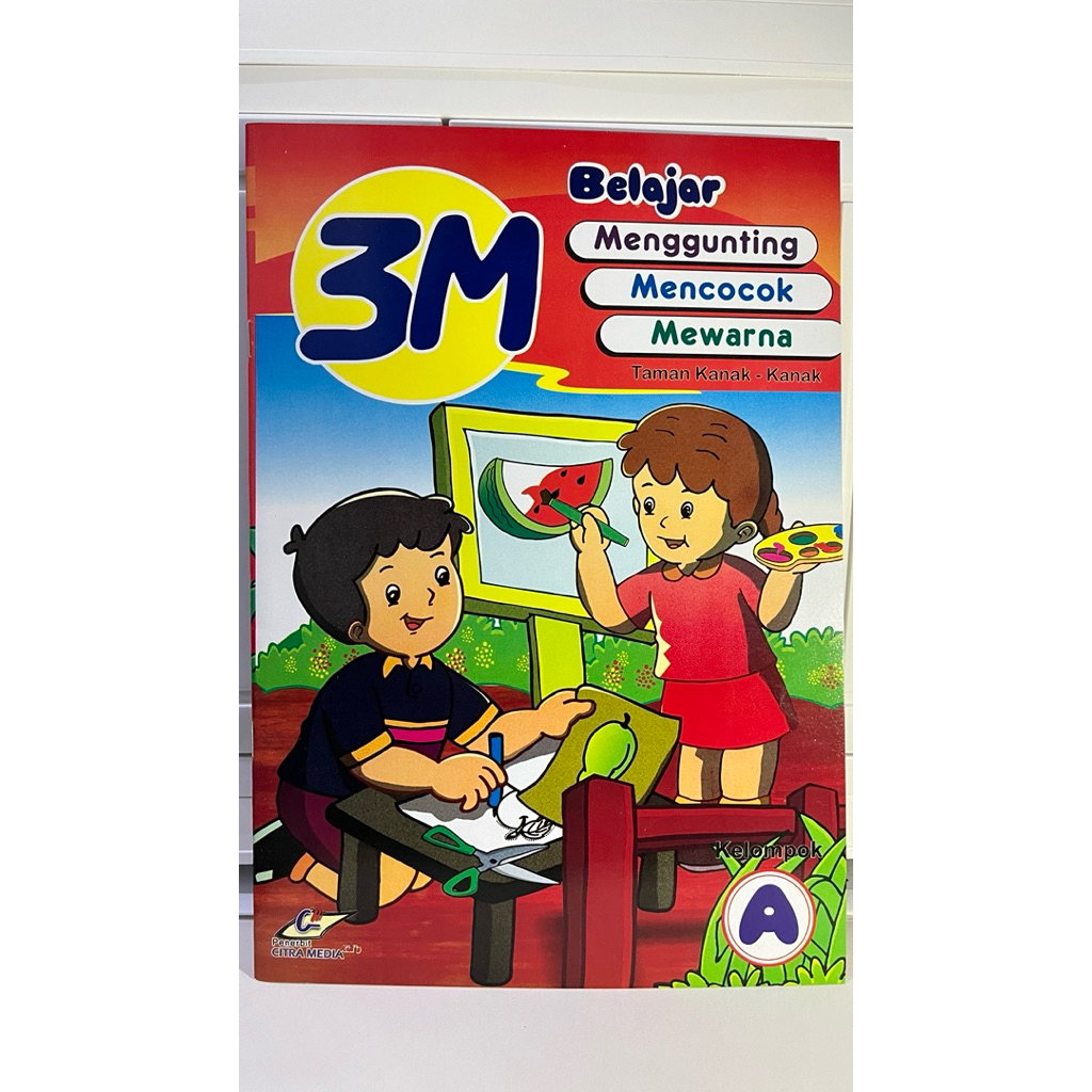 Buku Anak TK/PAUD, 3M (Belajar Menggunting, Mencocok dan Mewarna) Untuk TK A/TK B