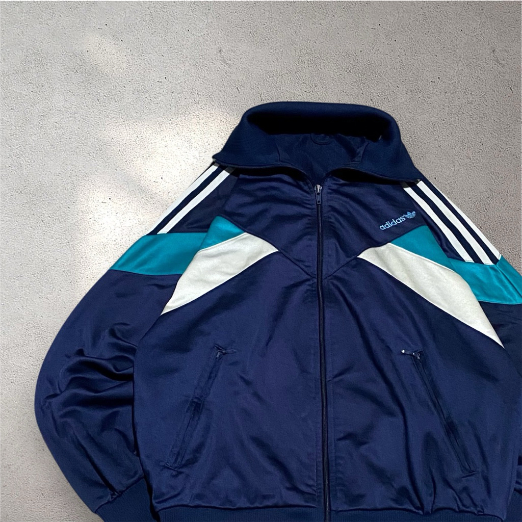 Tracktop Vintage Colorblock Turtleneck Three Tone Colour Brand Adidas Trefoil