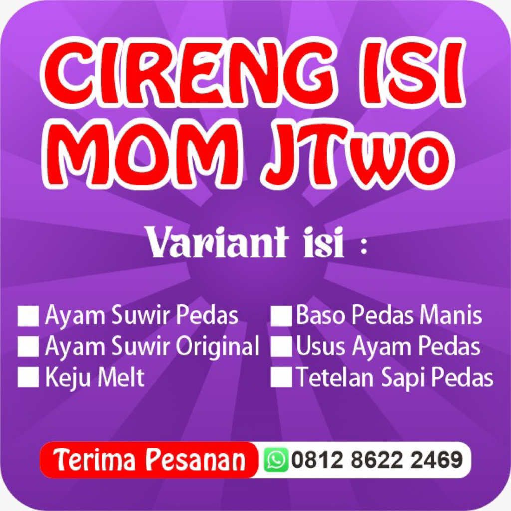 

CIRENG ISI J TWO (Home Made Tanpa bahan pengawet)