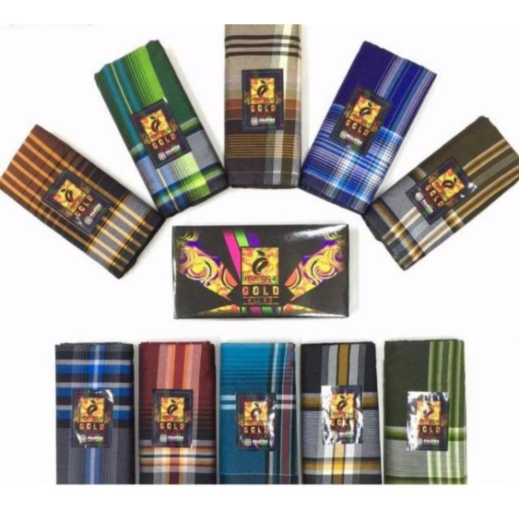 SARUNG MANGGA GOLD KOTAK SARUNG MANGGA GOLD POLOS