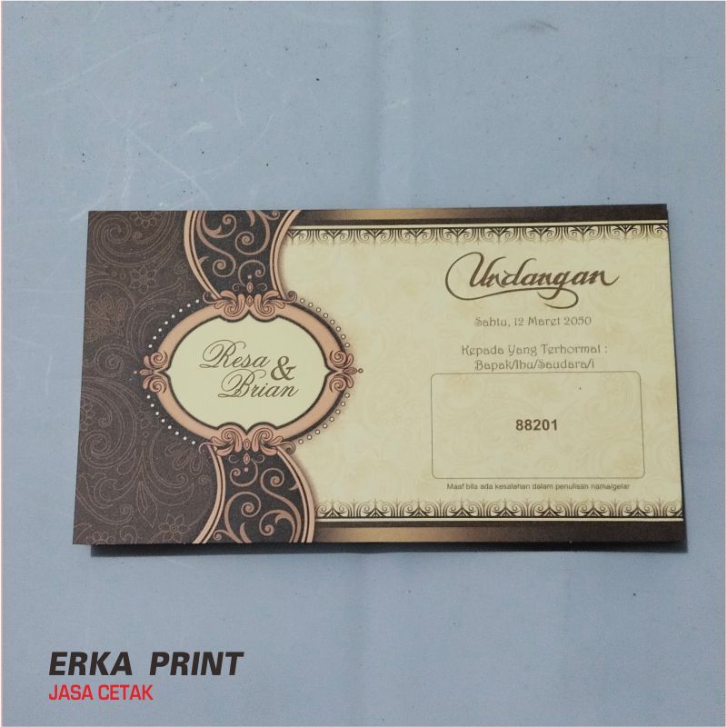 Jumlah 50 Undangan Pernikahan ERba 88201