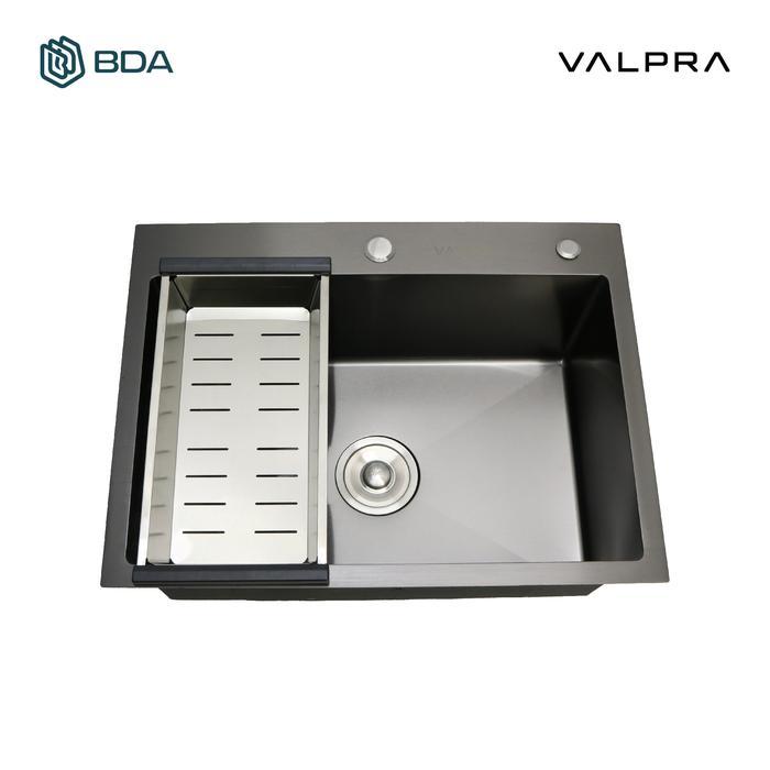 Valpra Kitchen Sink V HE 6045 Stainless / Kitchen Sink Valpra 6045 Hitam / Wastafel Cuci Piring Valp