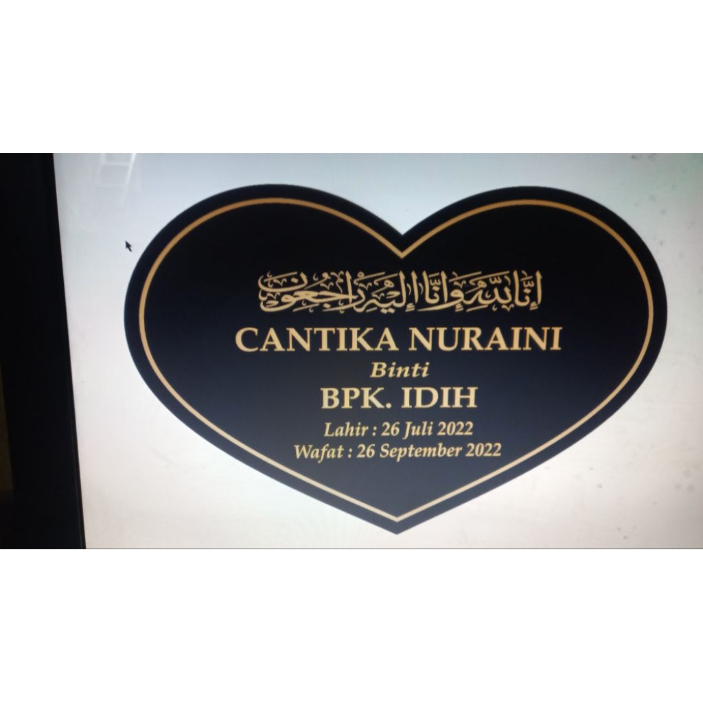 batu nisan granit galaxy / black gold 20x30 cm