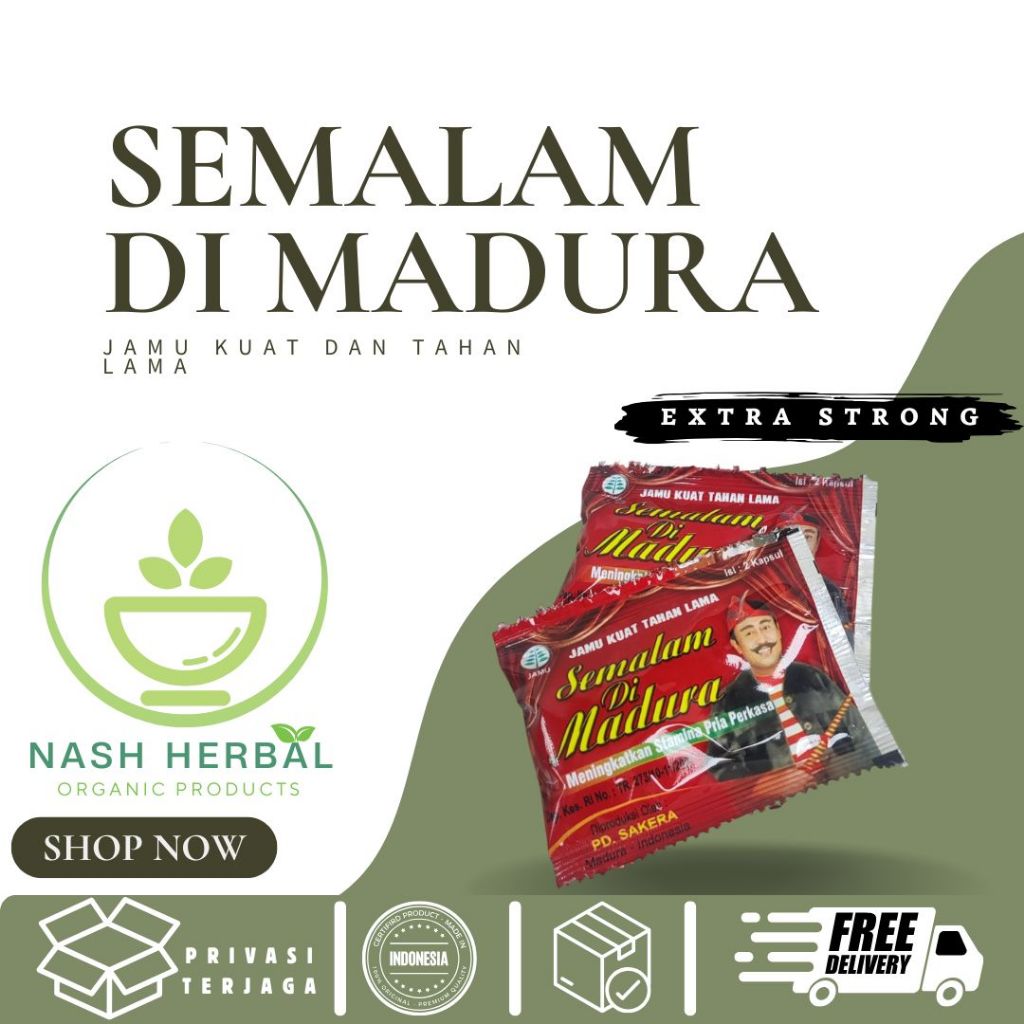 SEMALAM DI MADURA | Jamu Obat Kuat Pria Perkasa_1 sachet