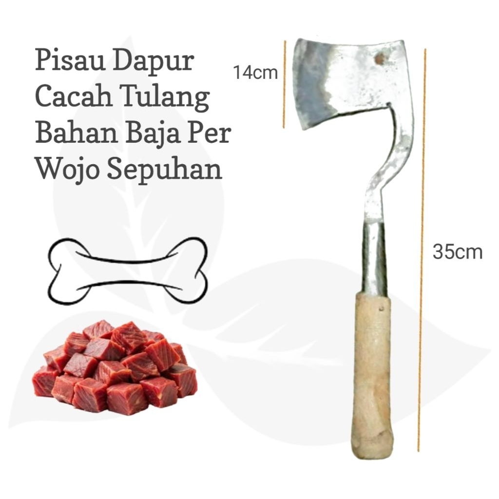 Pisau Dapur Cacah Tulang Daging Kapak Cacah Tulang dan Daging Bahan Tebal