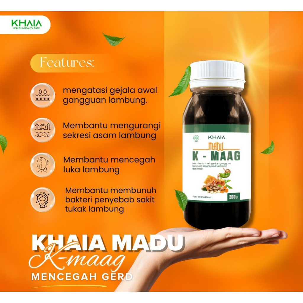 

Original Khaia K-Maag - Madu Herbal Khaia K-Maag Solusi Atasi Asam Lambung Mual Maag Nyeri Uluh Hati & Gerd Maag