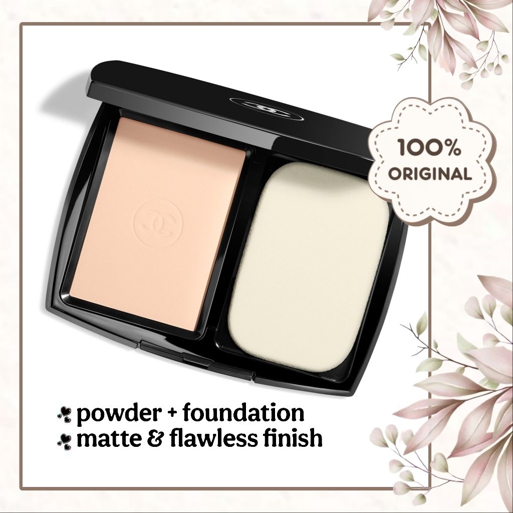 [ CHANEL ] Le Teint Compact Foundation All-Day Powder Foundation Compact Finishing Bedak Padat Trans