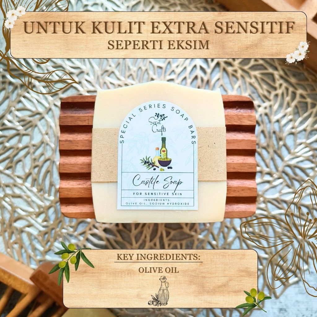 Castile Soap Bar - Scent Crafts - Sabun Castile - Handmade Soap Bar - Sabun Handmade - Sabun Natural