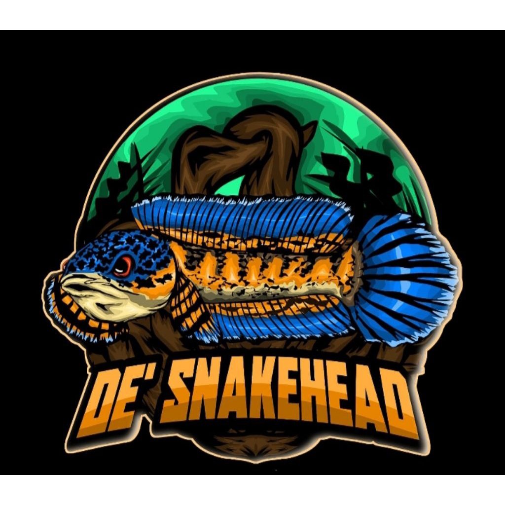 Stiker Channa striata albino (mata merah ekor lurus)