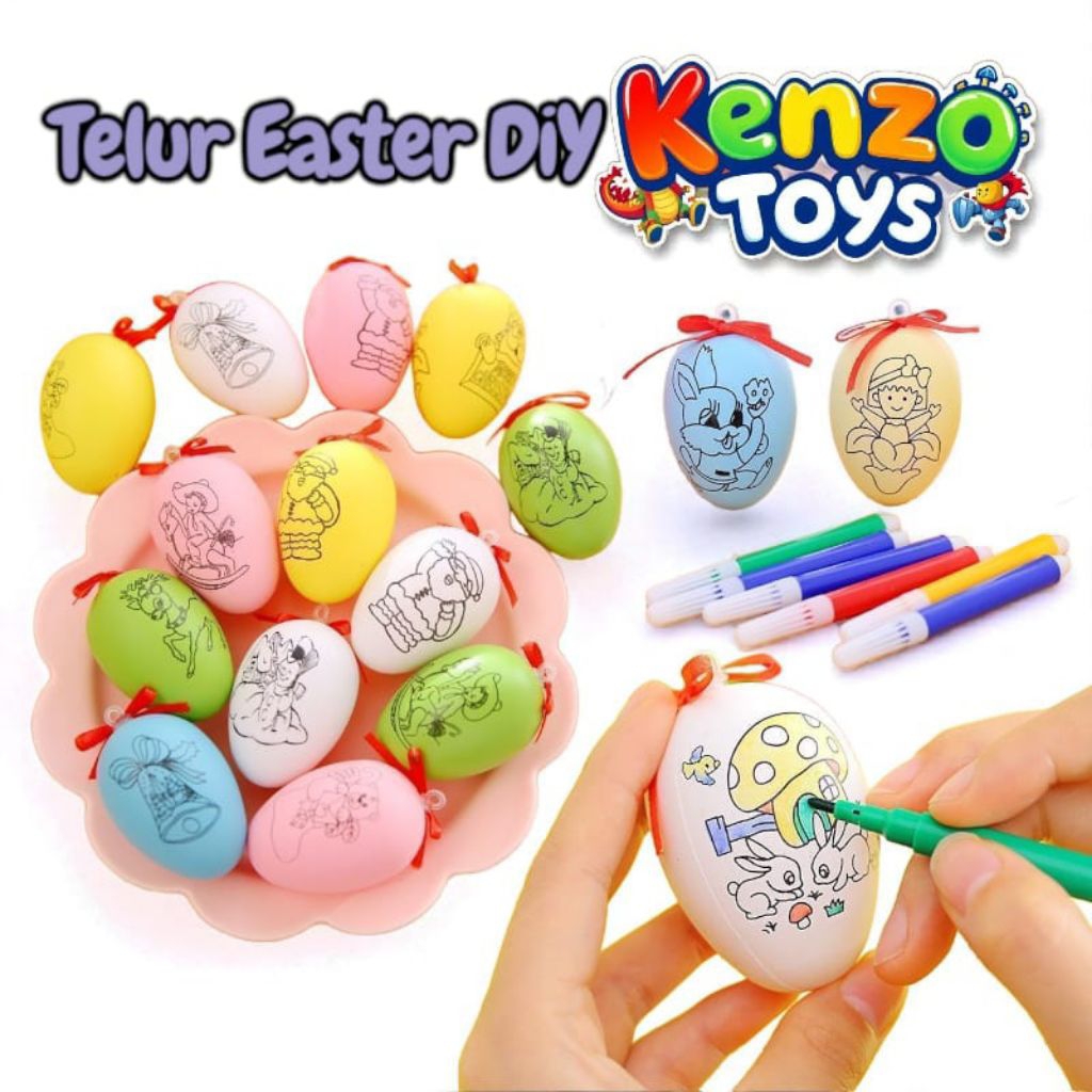 

KenzoToys Telur Easter DIY with 4 pensil warna