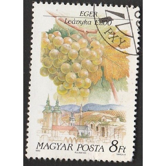 

A 11330 SATU BUAH PRANGKO HONGARIA NOMINAL 8 FORINT TEMA BUAH EGER DENGAN KONDISI SUDAH ADA CAP