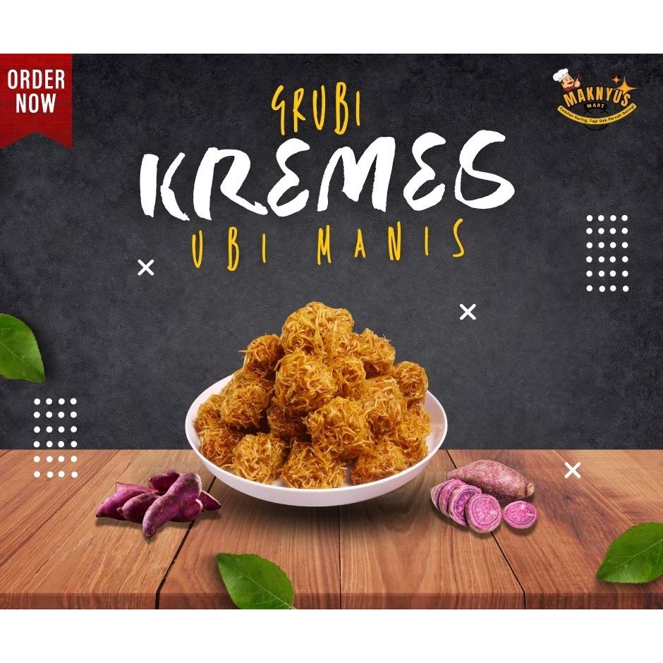 

GRUBI KREMES Ubi Manis / Jajanan Jadul / Cemilan Murah 1 Pak Isi 6