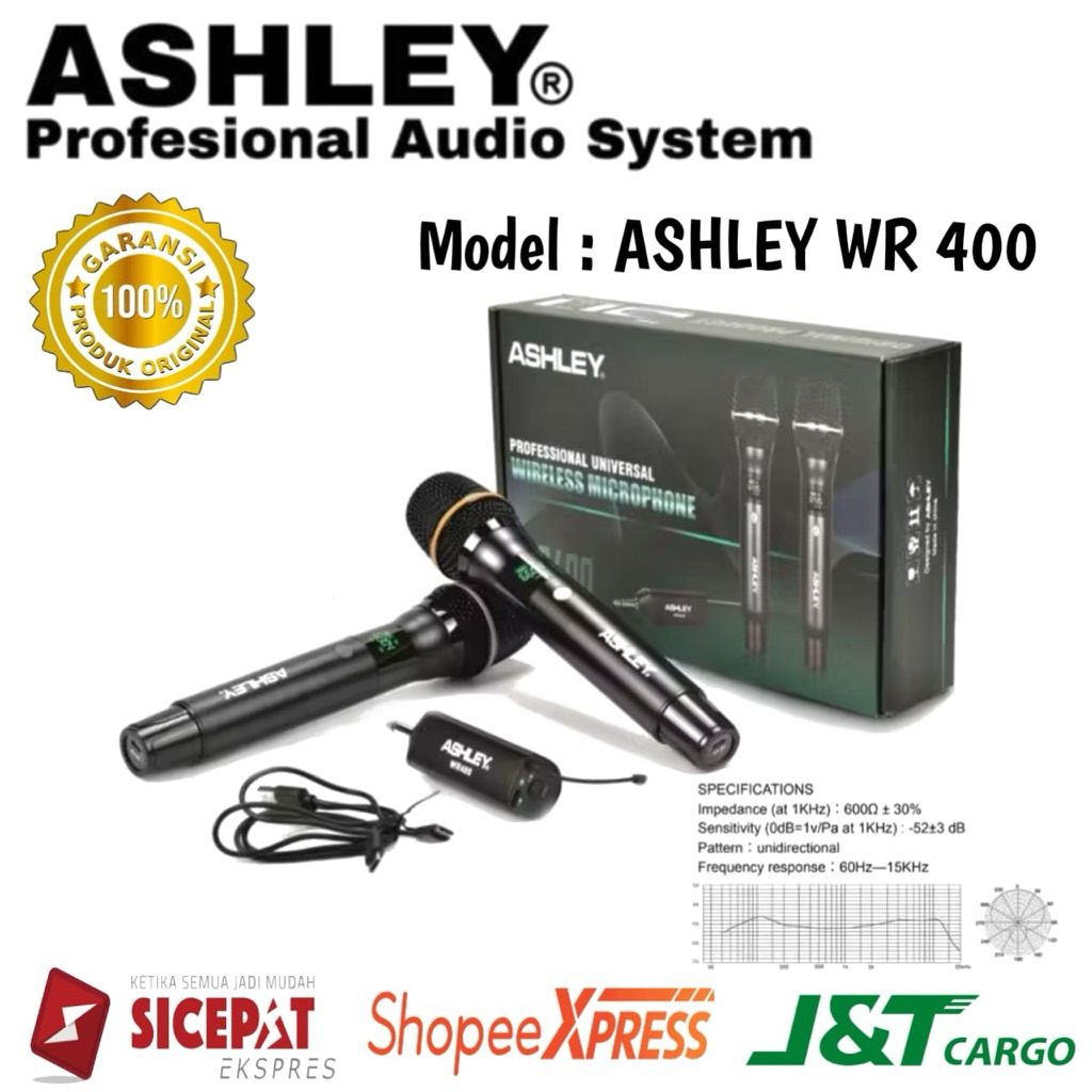 Mic Wireless Ashley Wr 400 Original