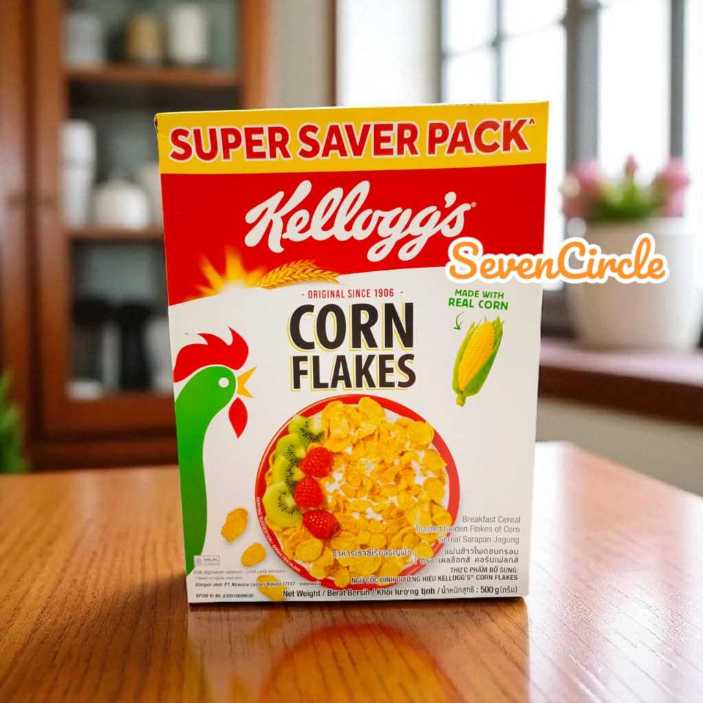 

Kellogg's Corn Flakes 500g - Super Saver Pack | Sereal Sarapan Jagung Asli (EXP : 06/03/26)