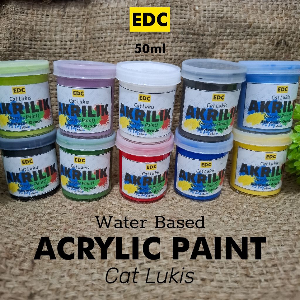 

EDC Acrylic Paint Cat Lukis Berbasis Air Kemasan 50ml