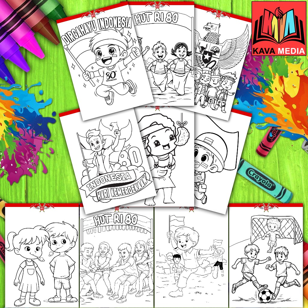 

Kertas Mewarnai Isi 10 Lembar / Coloring / Kertas Gambar / Hari Kemerdekaan / A4