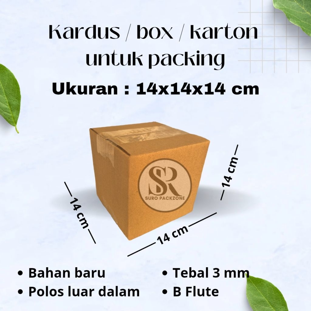 

Kardus Packing Ukuran 14x14x14 cm / Box Packing / Karton Packing Polos Baru dan Tebal