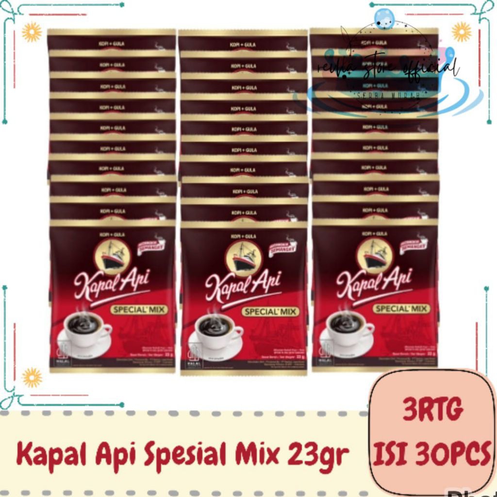 

Kopi Kapal Api Spesial Mix 23gr 3Renceng Isi 30pcs