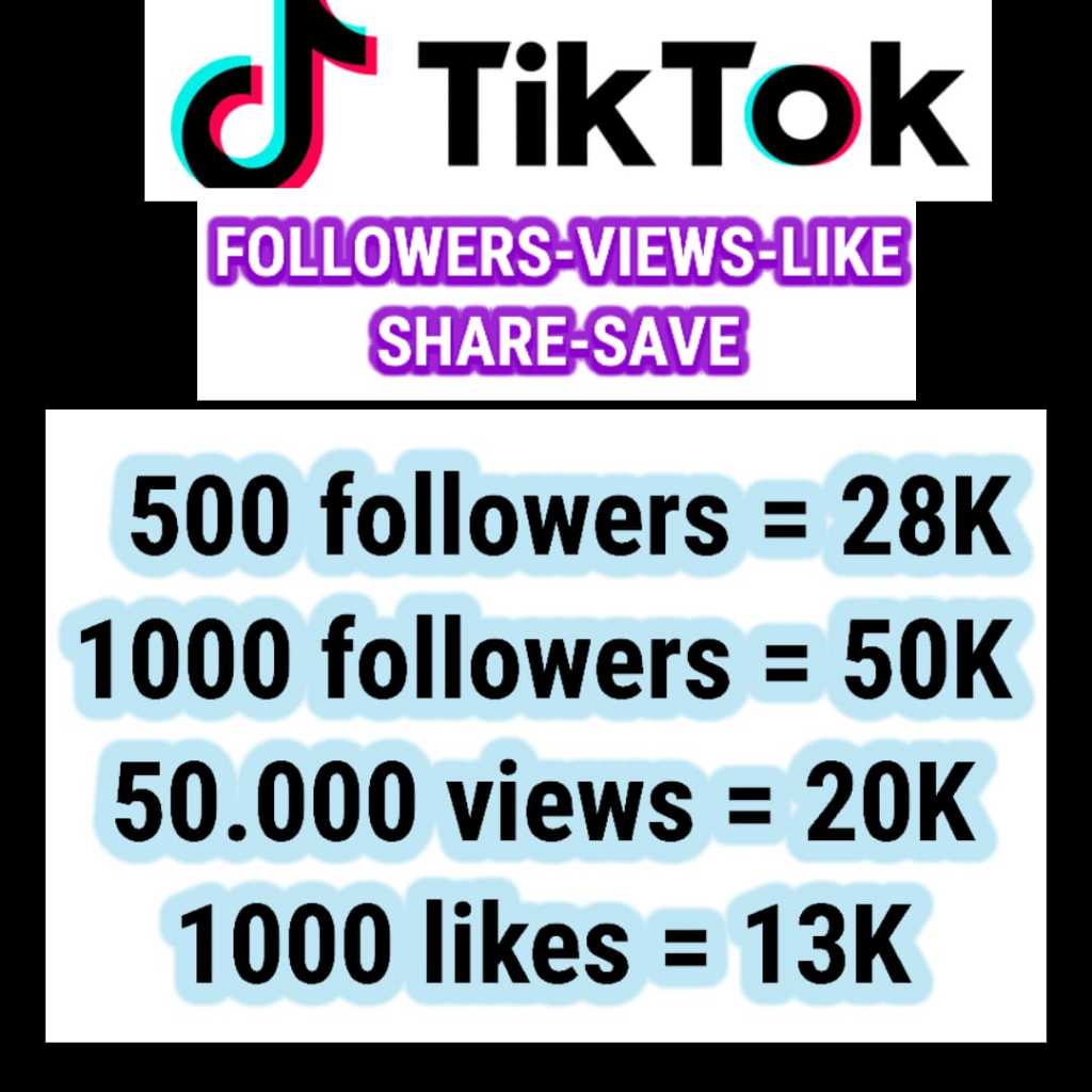 TIKTOK FOLLOWERS ,PENGIKUT TIK TOK REAL BERGARANSI