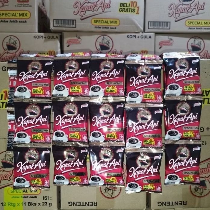 

Kapal Api Special Mix 23 gr renteng BELI 10 pcs GRATIS 1 pcs