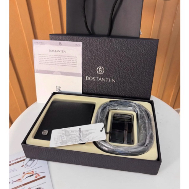 set dompet dan ikat pinggang bostanten