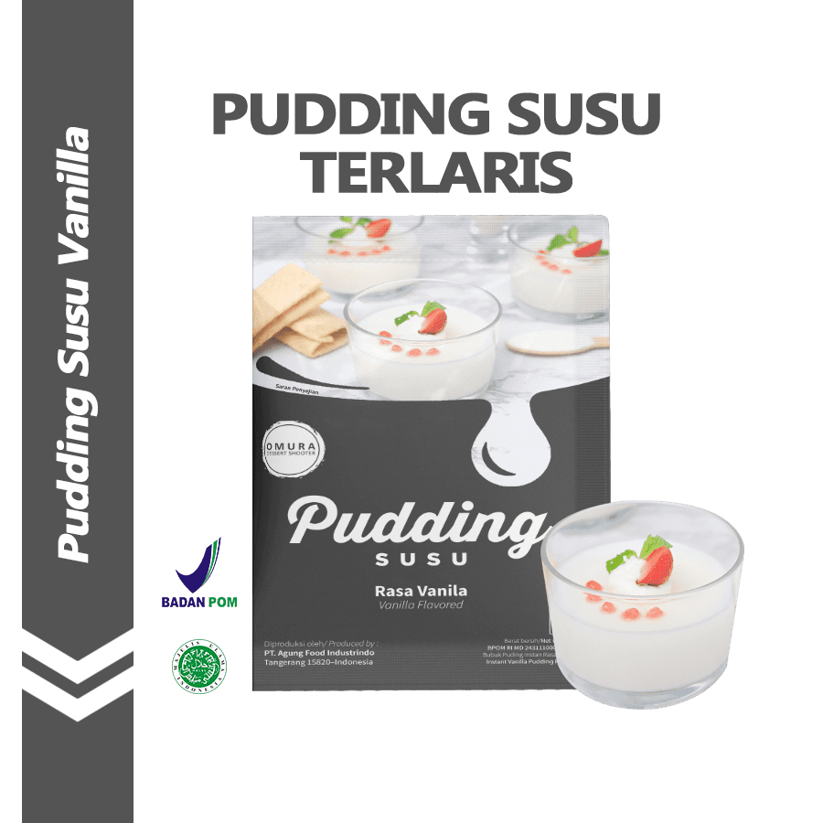 

Premix Puding Susu Vanilla 120gr Flavor Instant Pudding Powder Omura