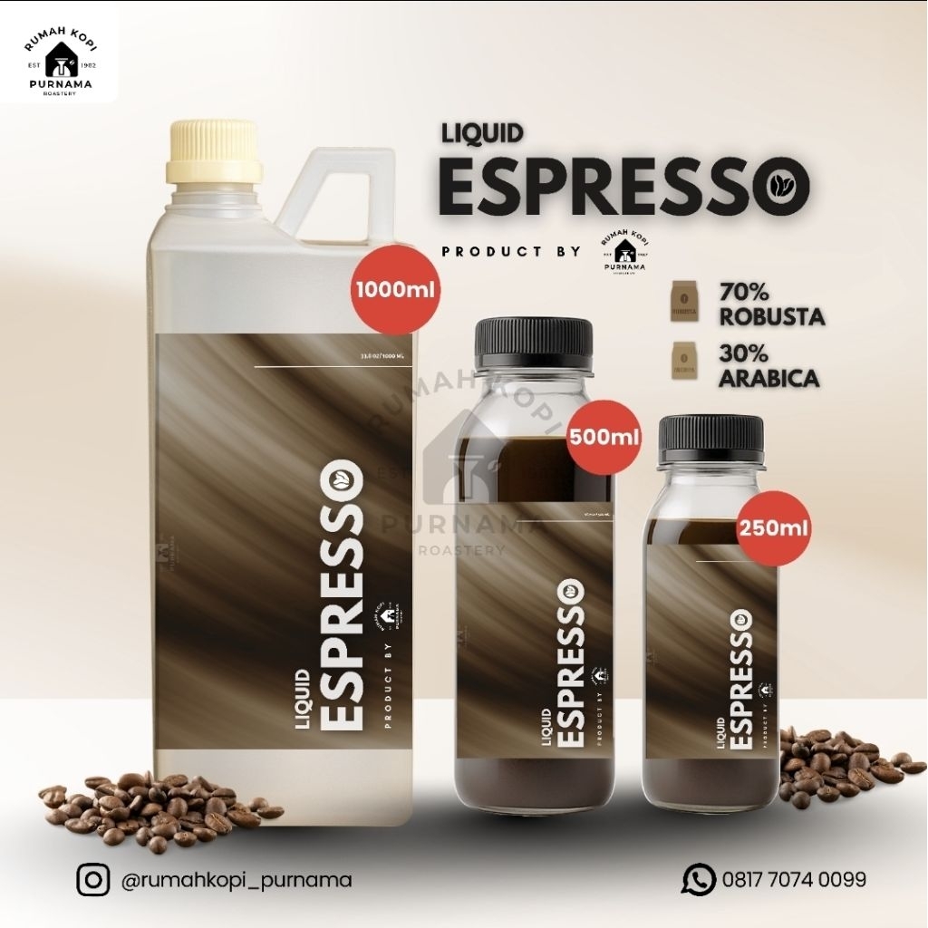 

Liquid Espresso Blend 70R : 30A