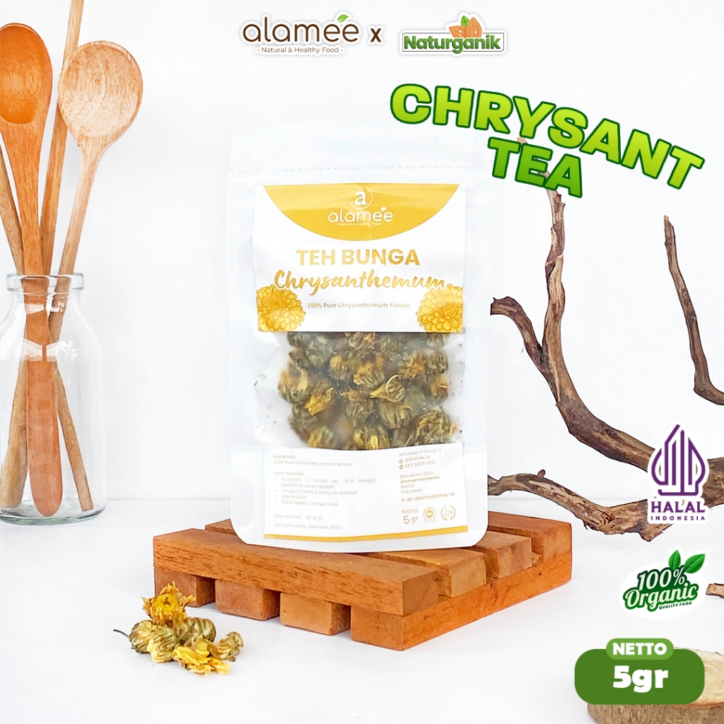 

ALAMEE Teh Chrysanthemum Tea Bunga Krisan Emas Golden Crysant Alami Organik 5gr Naturganik