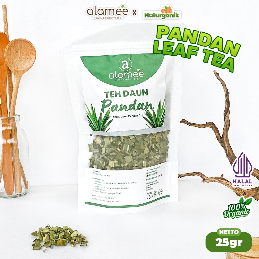 

ALAMEE Dried Pandan Tea Teh Daun Kering Leaf Organik 25gr Naturganik
