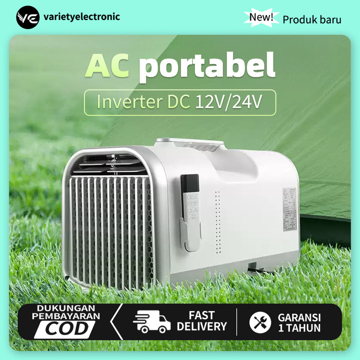 Ac Seluler 12V/24V DC frekuensi variabel kompresor pendingin udara portabel kecil berkemah di luar r