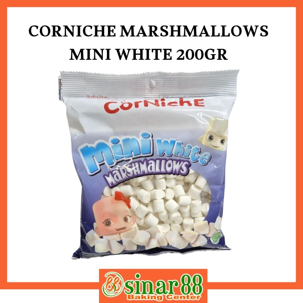 

CORNICHE MARSMALLOWS MINI WHITE 200GR