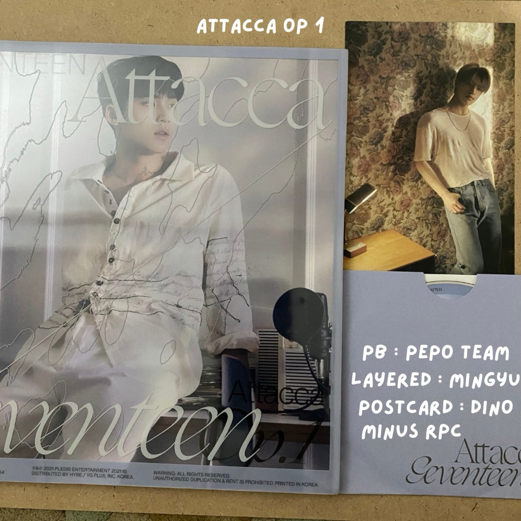 ALBUM ATTACCA OP 1 OP 3 Seventeen Mingyu Wonwoo Hoshi