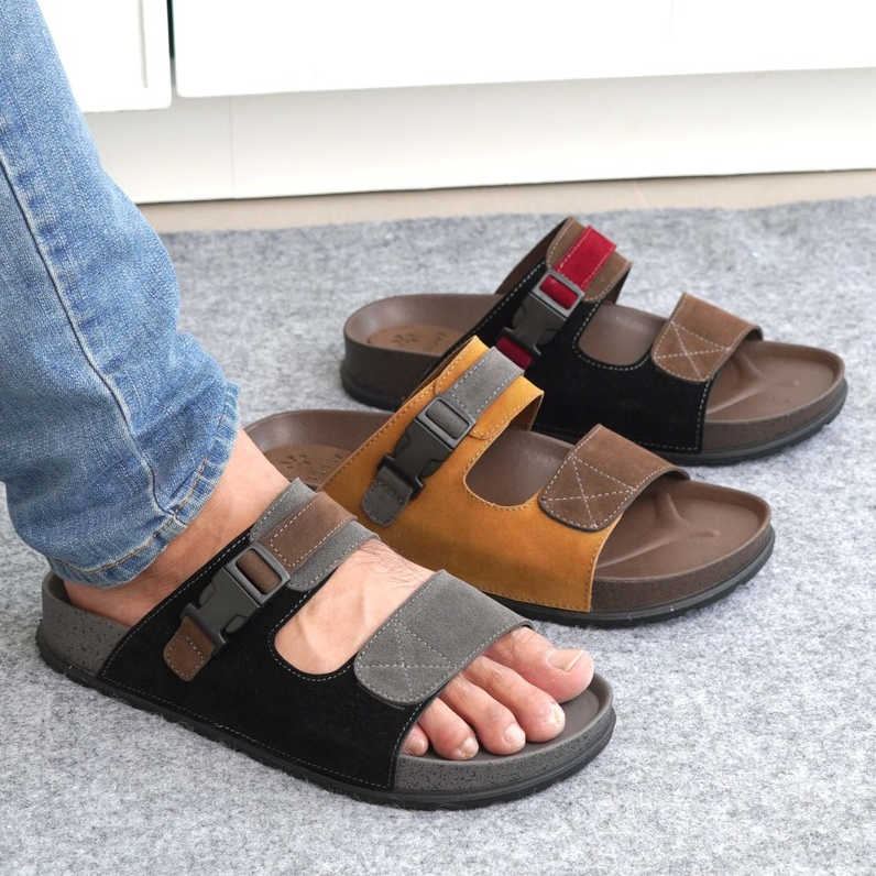 SARA SARA YUK - BRODY TIGER Sandal Pria Slop Casual Model Birken Size 38 - 43 Sendal Selop Gesper 2
