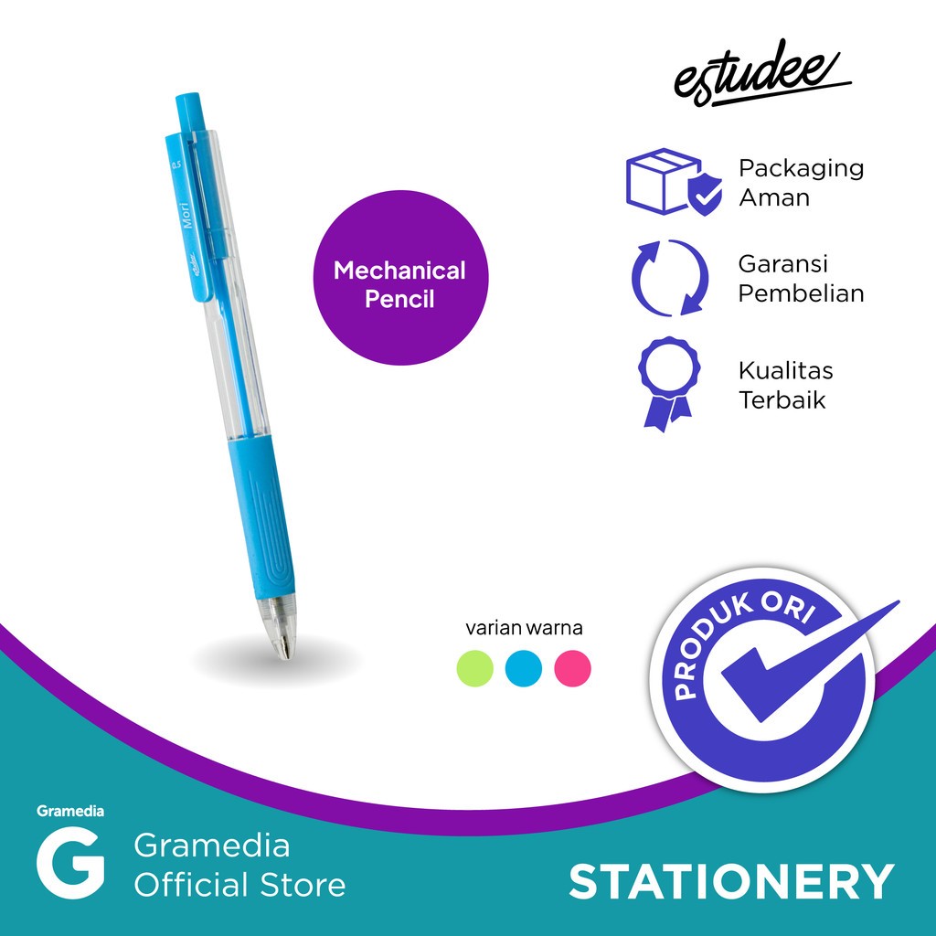 

Gramedia Surabaya NB - ESTUDEE MORI MECH.PENCIL TRIGRIP 0.5 BLUE EMP-182