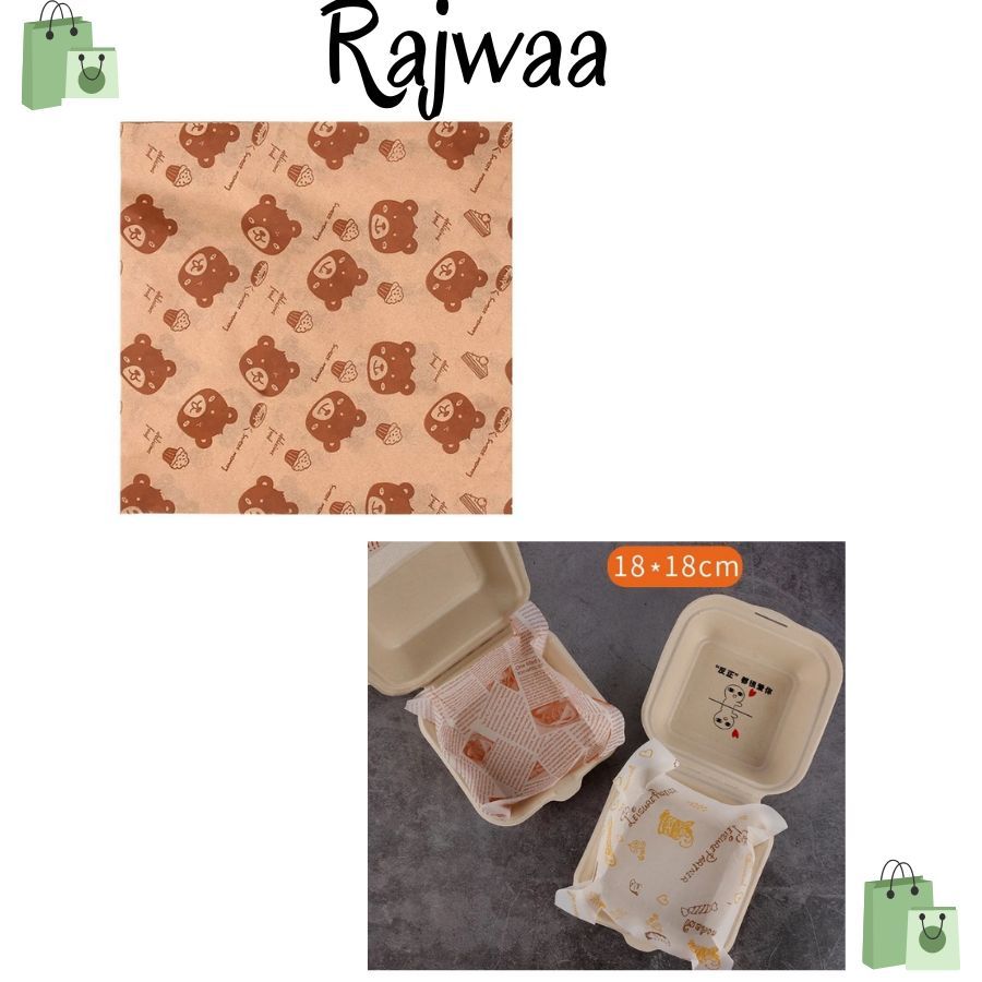 

Wrap Paper Motif Bear Cake Lucu Warna Pastel Untuk Makanan Food Grade Friendly Tofood