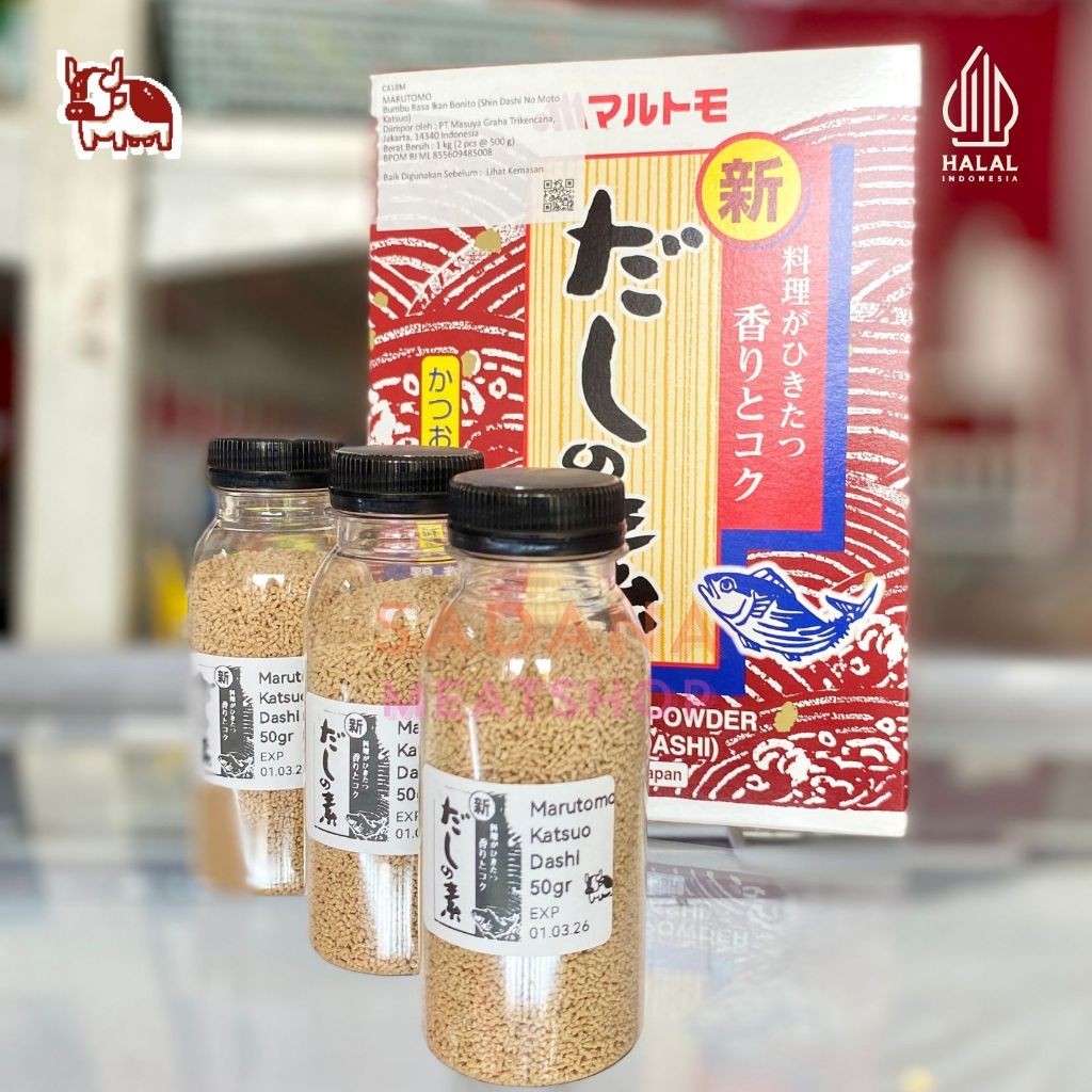 

MARUTOMO Katsuodashi Repack 50 g – Bubuk Kaldu Ikan (Bonito Dashi) Jepang | Umami Asli