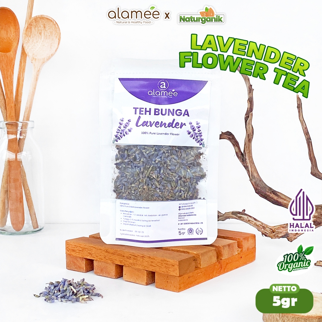 

ALAMEE Teh Lavender Organik Kering Dried Flower Tea Bunga 5gr Premium Naturganik