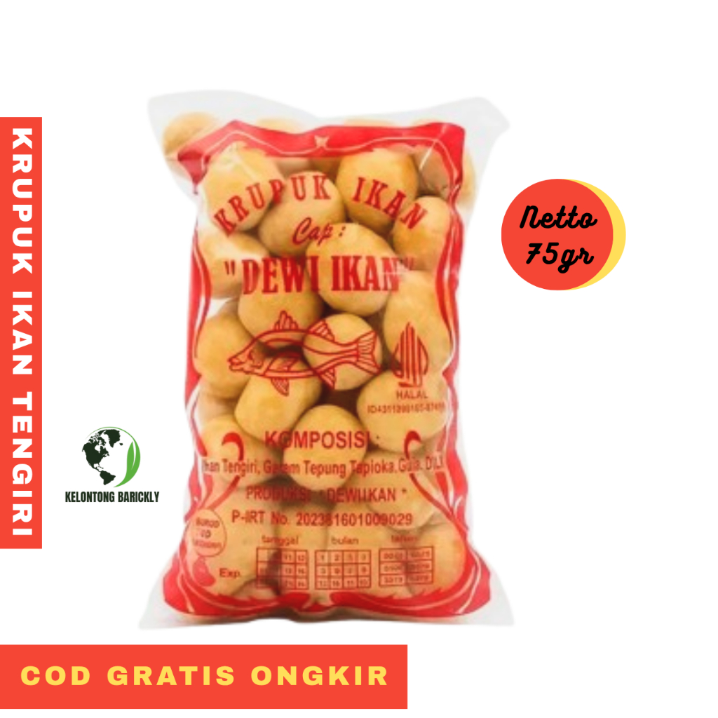 

Kerupuk Amplang Ikan Tengiri Gurih Renyah Cap Dewi Ikan