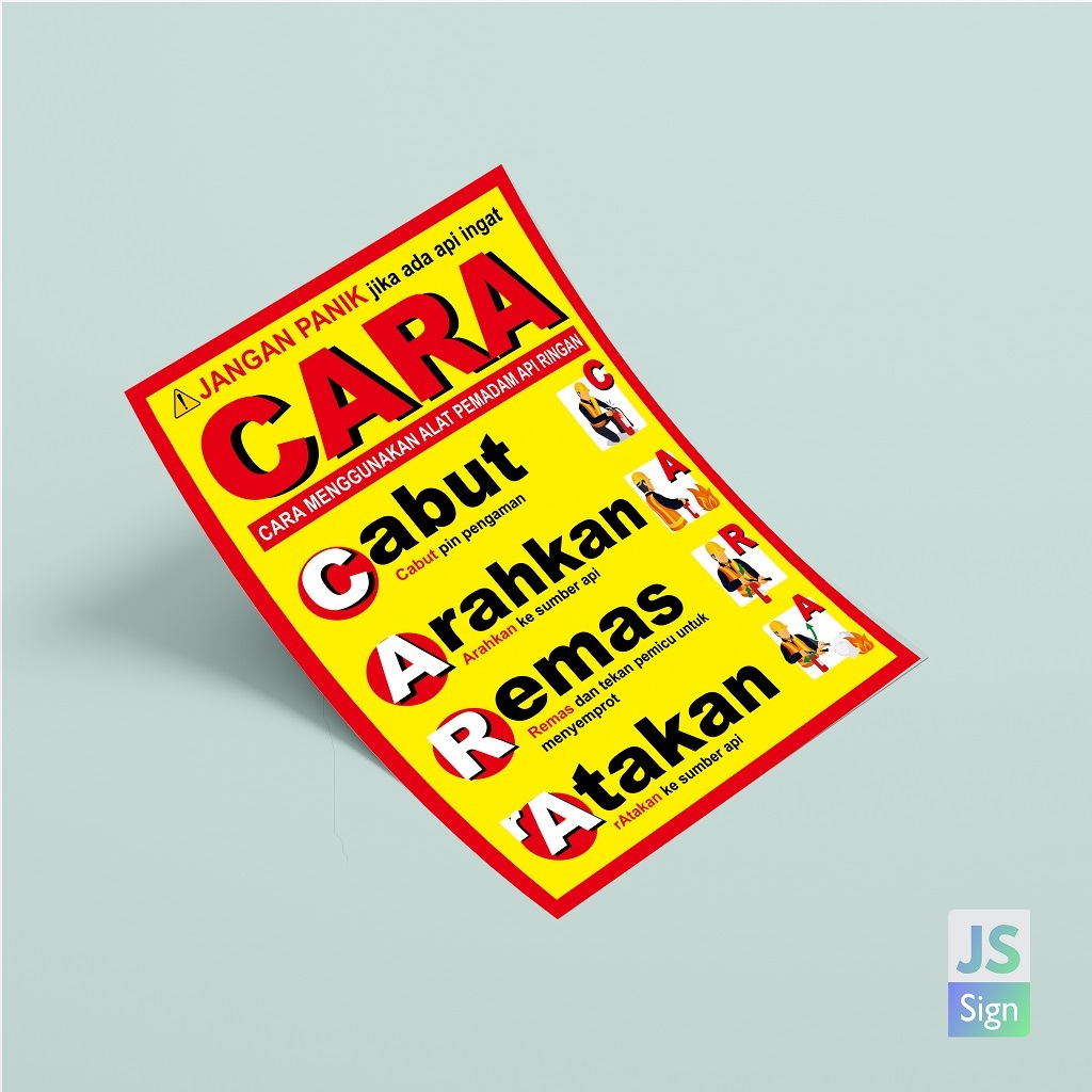 

STICKER SIGN K3 - CARA MENGGUNAKAN APAR - KUNING