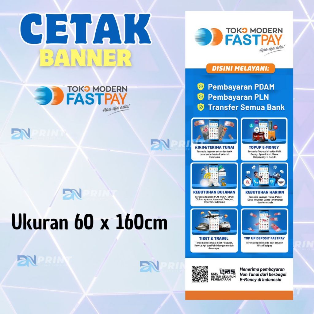 BANNER AGEN FASTPAY KODE E 60X160