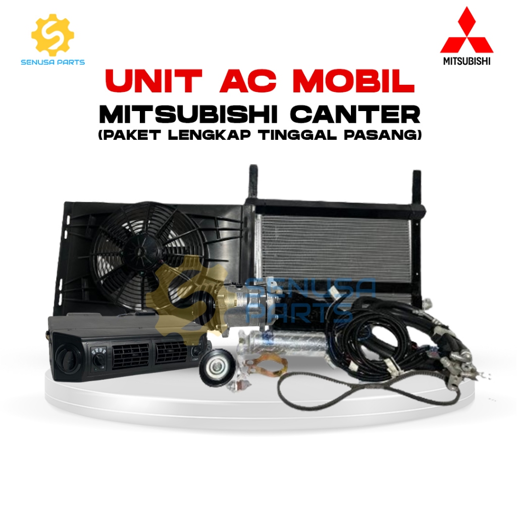 Unit AC Mobil Mitsubishi CANTER Pemasangan AC Baru Truk Lengkap 1 Set Tinggal Pasang