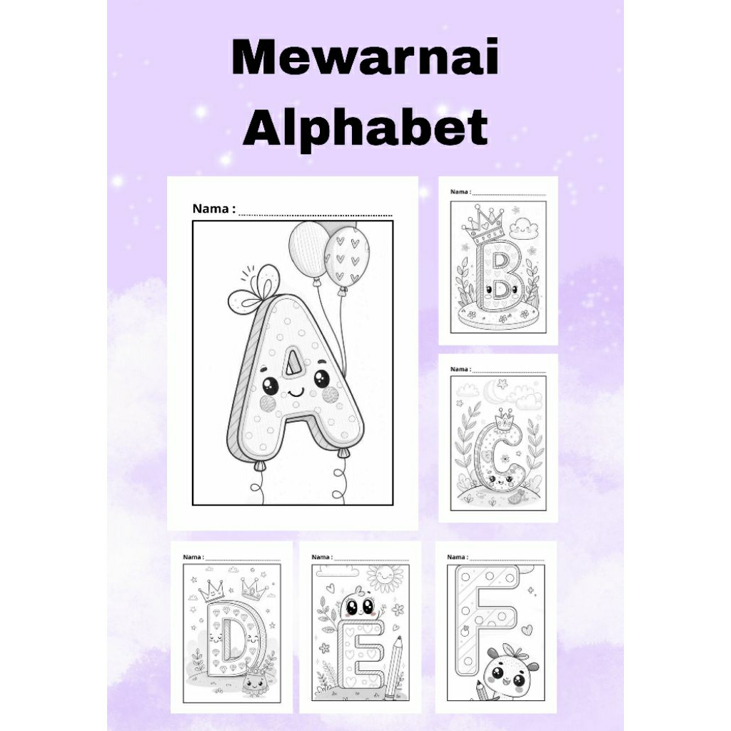 

26 Halaman Mewarnai Tema Alphabet