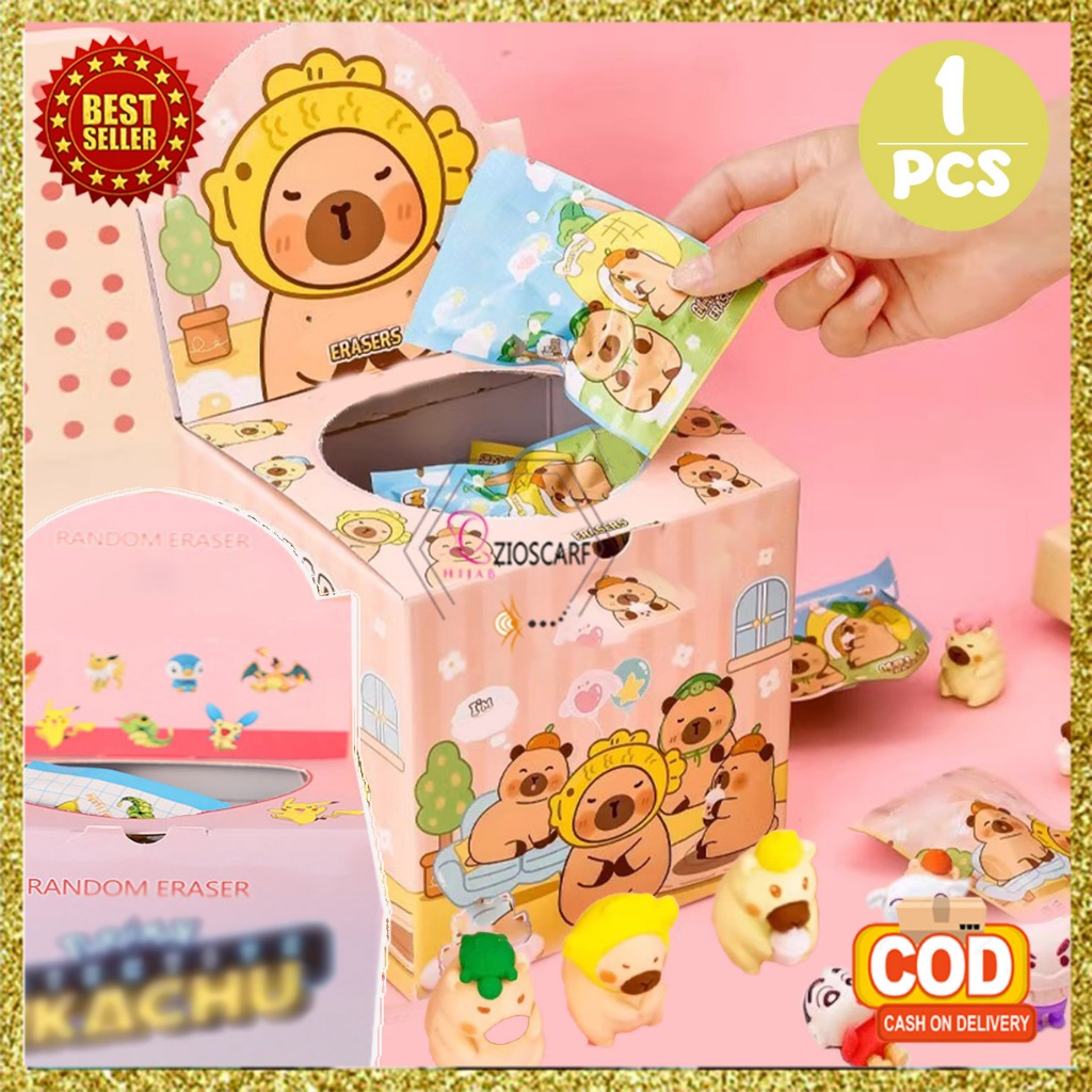 

Penghapus Misteri Blind Box Karakter Kartun Capyybara Lucu Perlengkapan Alat Tulis Sekolah