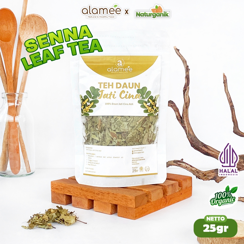 

ALAMEE Senna Leaf Tea Teh Daun Jati Cina Herbal Alami Organik Dried Flower Premium 25gr Naturganik