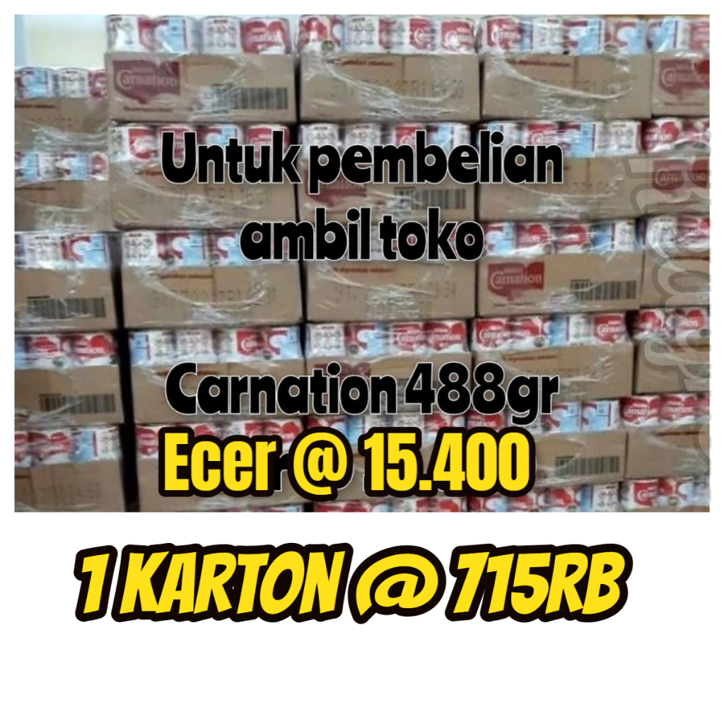 

CARNATION SUSU KENTAL MANIS KALENG NESTLE 1dus 488grx48 carnation 1dus